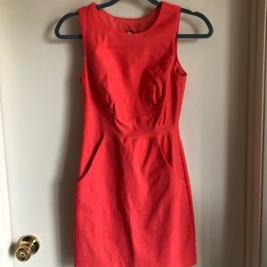 Coral A-line dress
